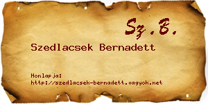 Szedlacsek Bernadett névjegykártya